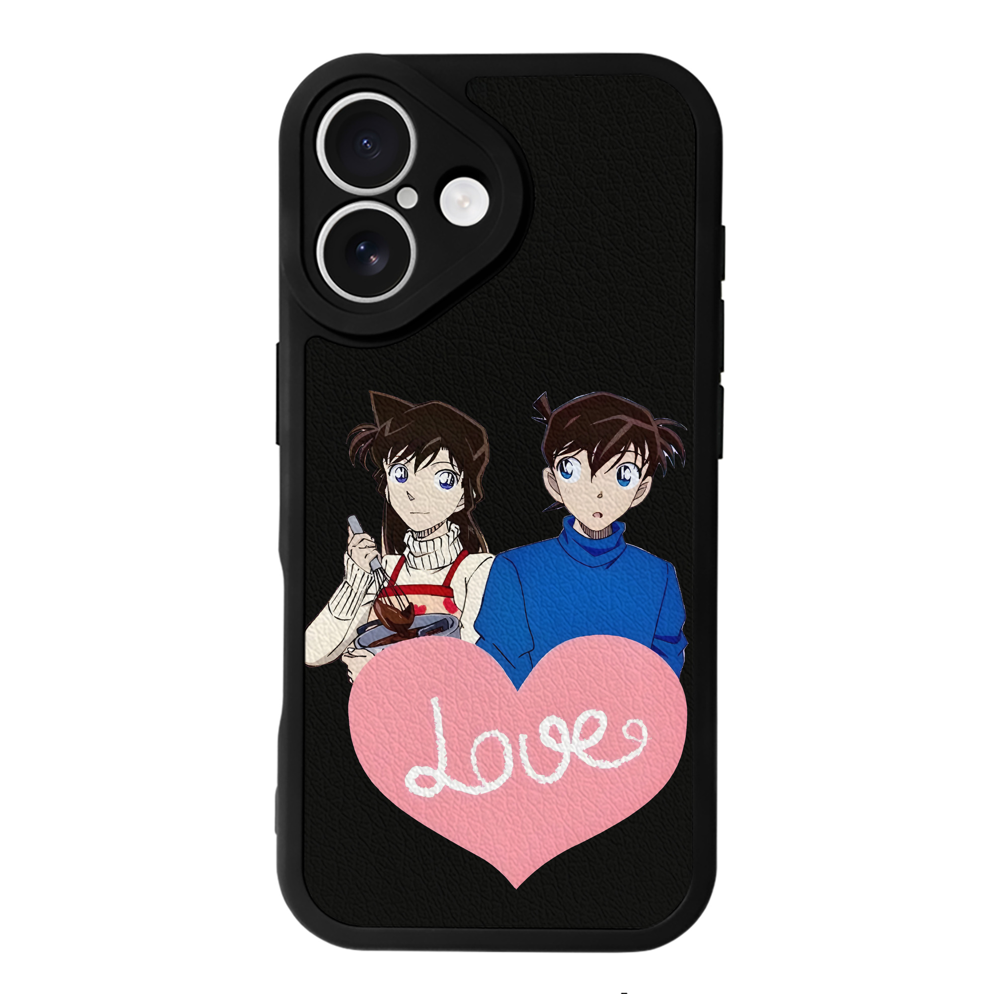 （画像用） 名探偵コナン 毛利 蘭 もうり らん、モーリ ラン Detective Conan Rachel Moore 【iPhone 16シリーズ対応】シリコンスマホケース（レザー調） 材質：シリコン